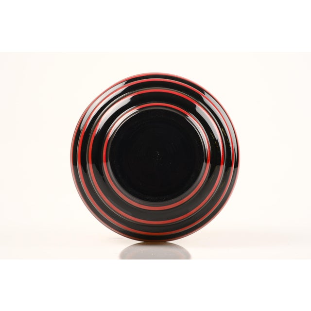 Art Deco Black Opaline Glass Vase by Åfors Sweden, 1920s For Sale - Image 3 of 10