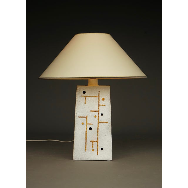 1970s Mid-Century Abstract Ceramic Table Lamp, 1970s For Sale - Image 5 of 12