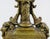 1920s Small French Empire Louis XVI Style Brass Column and Flame Finial Andiron Front For Sale - Image 4 of 12
