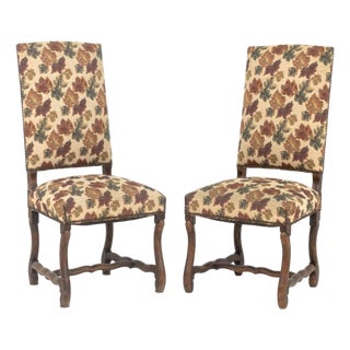 Renaissance Style Upholstered Chairs, Pair For Sale