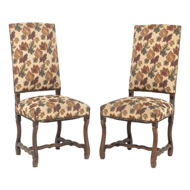 Renaissance Style Upholstered Chairs, Pair For Sale