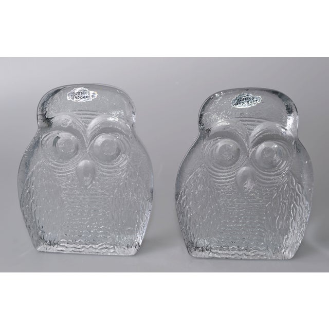 Vintage BLENKO Thick Glass Owl Bookends | Chairish With over 12 lots available for antique blenko glass company glass home & décor and 6 upcoming auctions, you won't want to description: