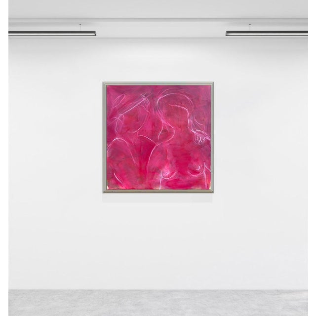 "Lovebirds" by Trixie Pitts Minimalist Expressionist Abstract Oil Painting For Sale In Nashville - Image 6 of 10