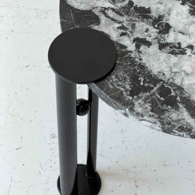 c. 1980s. France. Marble top with Joe Ship adjustable legs.