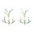 Pair of Vintage Tole and Porcelain Tulip Candle Sconces For Sale
