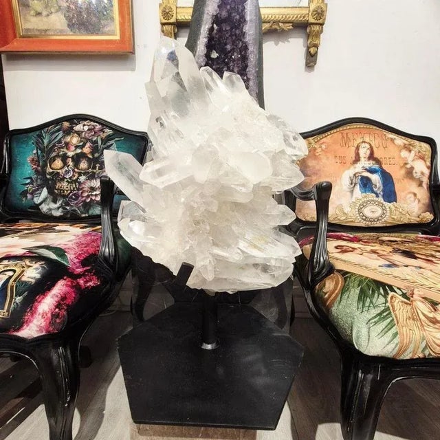 Monumental Natural Rock Crystal Cluster, Brazil, 1980 For Sale - Image 9 of 16