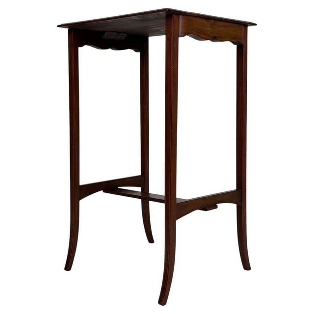 Antique Early 20th Century English Edwardian Mahogany Side Table For Sale - Image 11 of 11
