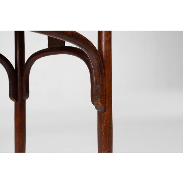 Brown Art Nouveau Side Table in Bentwood by J. & J. Kohn, Austria, 1890s For Sale - Image 8 of 11