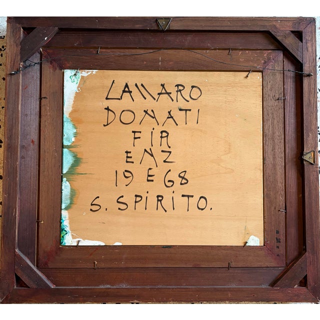 Vintage Lazzaro Donati Oil on Board Painting For Sale - Image 4 of 4