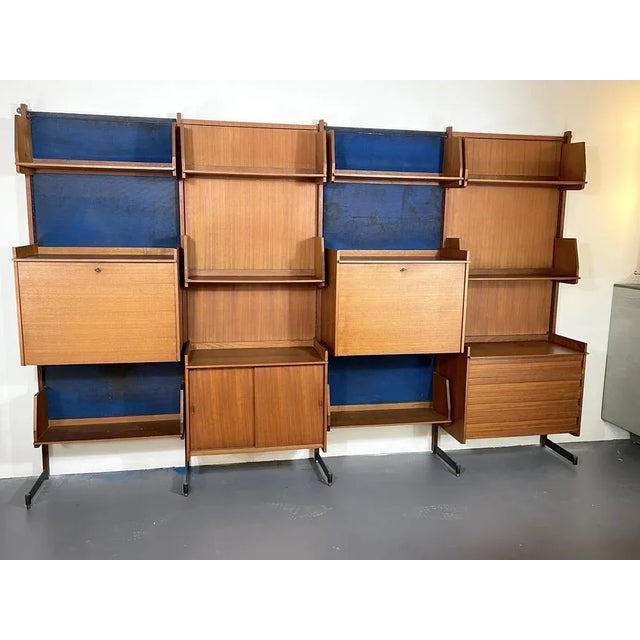 Mid-Century Modern Modular Wood Bookcase, 1950s For Sale - Image 6 of 18