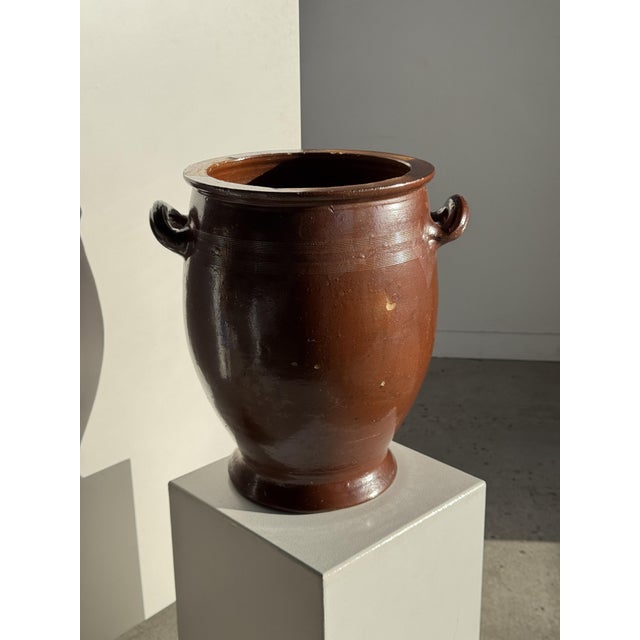 Large Vintage Terracotta Pot with Two Handles, 1970s For Sale - Image 18 of 18