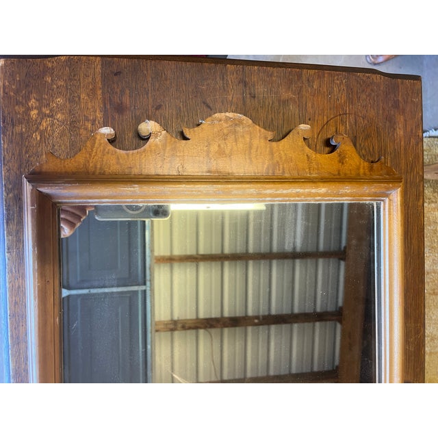Early 20th Century Early 20th Century Chippendale Style Tiger Eye Maple Mirror For Sale - Image 5 of 5