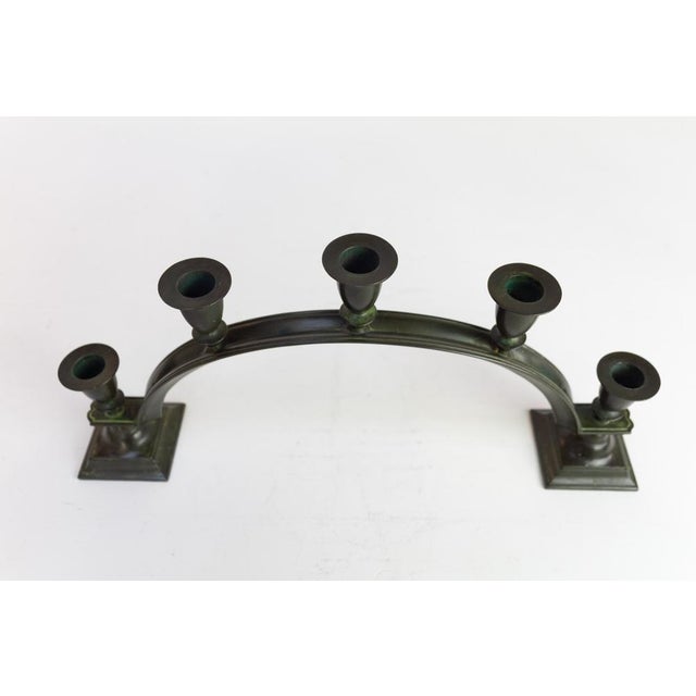 Art Deco Danish Candelabra in Disko Metal from Just Andersen, 1930s For Sale - Image 6 of 18