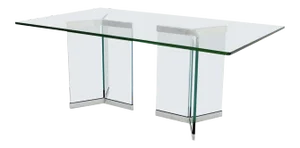 1970s Irving Rosen Pace Collection Mid-Century Glass Dining Table