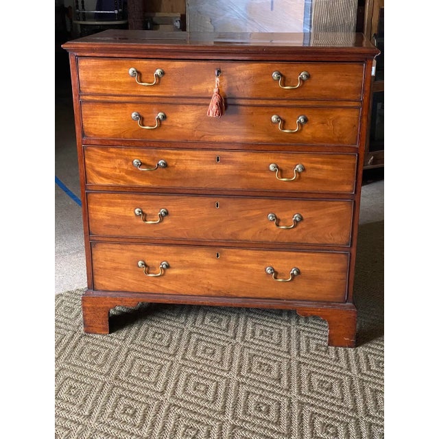 Antique English Georgian Secretary Chest Mahogany Circa 1800 For Sale - Image 9 of 13