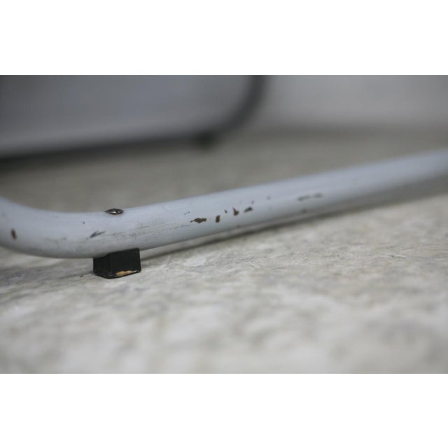 Space Age Armchair in Tubular Metal and Imitation Leather, 1960s For Sale - Image 4 of 16