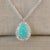 Persian Turquoise Diamond Pendant With Chain 17" 14k WG 9.9 TCW Certified For Sale - Image 12 of 18