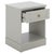 Light Gray Shafa Side Table in Light Grey / Brass For Sale - Image 8 of 10
