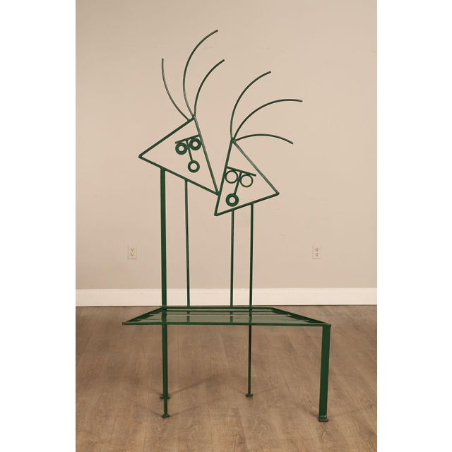 W. Travis 1998 “Sisters” Painted Metal Sculpture Bench For Sale - Image 17 of 18