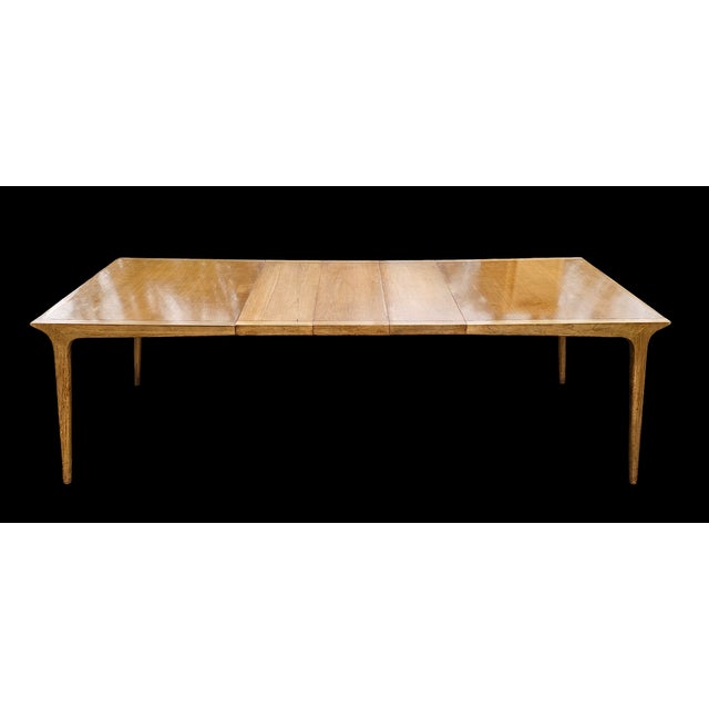 Mid-Century Modern 1950's John Van Koert for Drexel Walnut "Profile" Extension Dining Table W/ 3 Leaves For Sale - Image 3 of 8