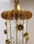 A Pair of Gilt Steel and Glass Lanterns With Flowers, 1960's For Sale - Image 10 of 13