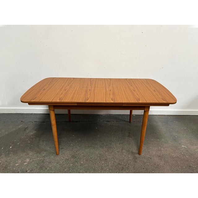 Mid-Century Extending Dining Table and Chairs from Schreiber, 1970s, Set of 5 For Sale - Image 9 of 15