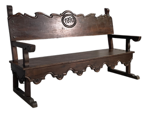 Italian Antique Wooden Bench, 1820s