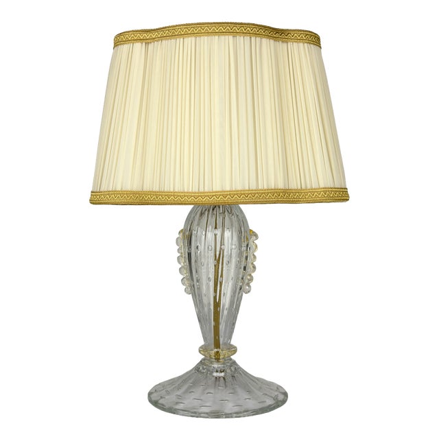 Murano Glass Table Lamp from Barovier and Toso, Italy, 1980s For Sale