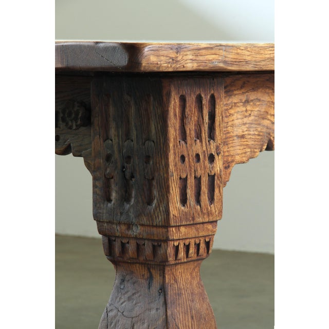 Baroque Large Vintage Danish Farmhouse Refectory Table, 1930s For Sale - Image 3 of 18