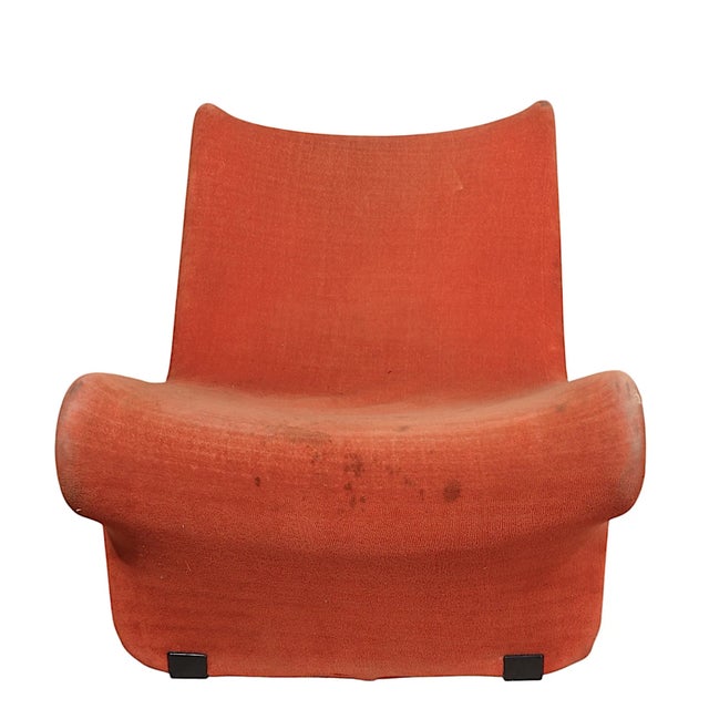 Postmodern Side, Lounge Chair Designed by Jan Dranger and Johan Huldt Made in Sweden C 1970's For Sale In New York - Image 6 of 7