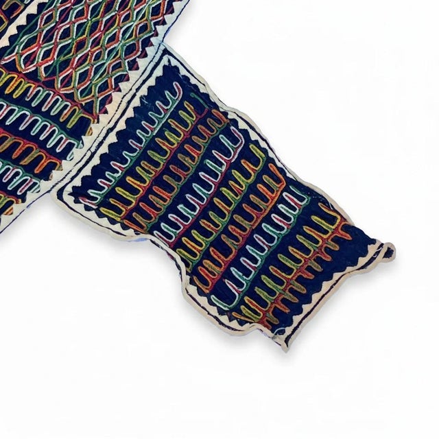 Early 20th Century Wodaabe Courting Dance Tunic Textile Niger 89x31 inches For Sale In Denver - Image 6 of 8