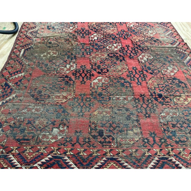 Tribal Antique Erssary Turkman Carpet, as Is For Sale - Image 3 of 10