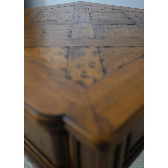 Lillian August Parquet Inlaid 1 Drawer Game Table For Sale - Image 11 of 17