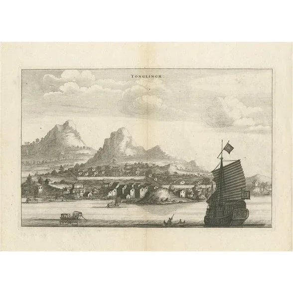 17th Century J. Nieuhof, City of Tonglingh, China, 1666, Print For Sale - Image 5 of 5