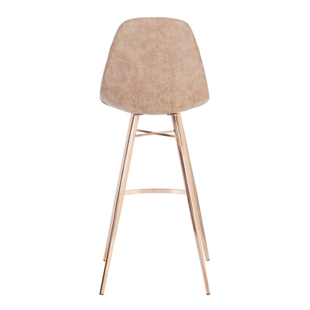 2020s Modern Barstool in Brown & Copper For Sale - Image 5 of 9