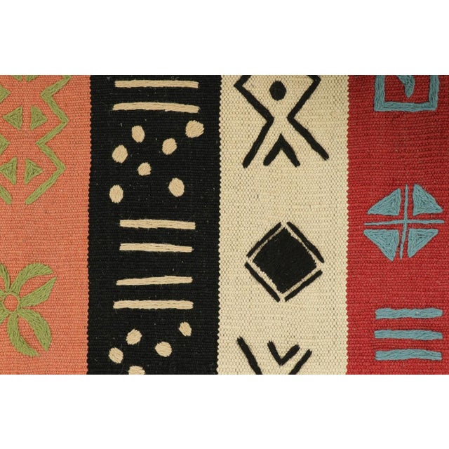 Modern Rug & Kilim’s Suzani Style Kilim With Stripes and Tribal Geometric Patterns For Sale - Image 3 of 7