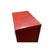 Vintage Style Red Cabinet Gold Butterfly Motifs End Table Nightstand For Sale In San Francisco - Image 6 of 8
