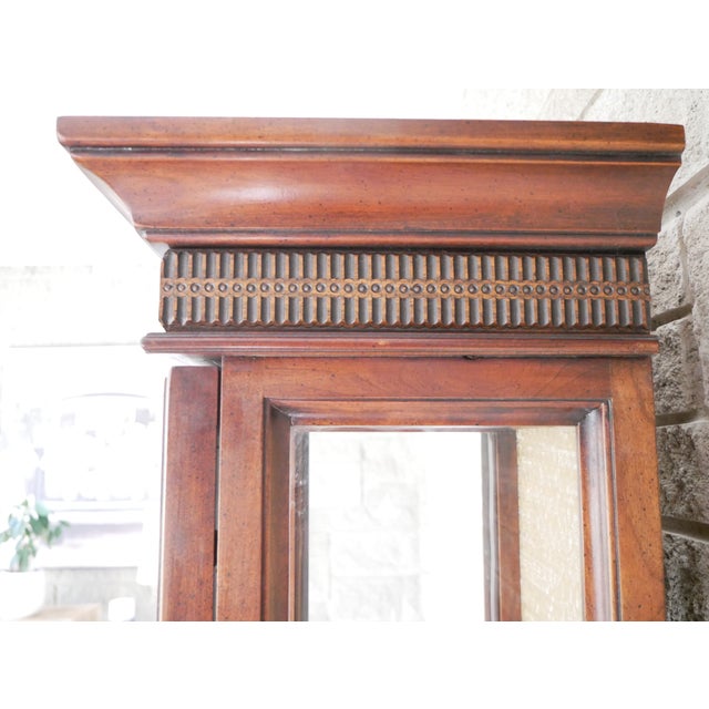 Late 20th Century Brandt Solid Cherry Chippendale Diminutive Curio Cabinet For Sale - Image 11 of 13