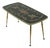 Vintage Rockabilly Glass Coffee Table with Conical Gold Legs, 1950s For Sale