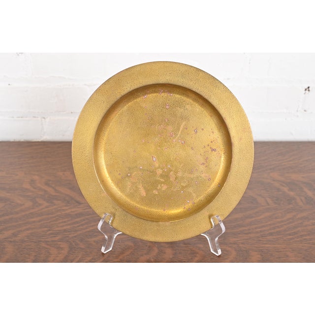 A gorgeous Arts & Crafts or Art Deco period gilt bronze plate or charger By Tiffany Studios (signed to the underside) New...