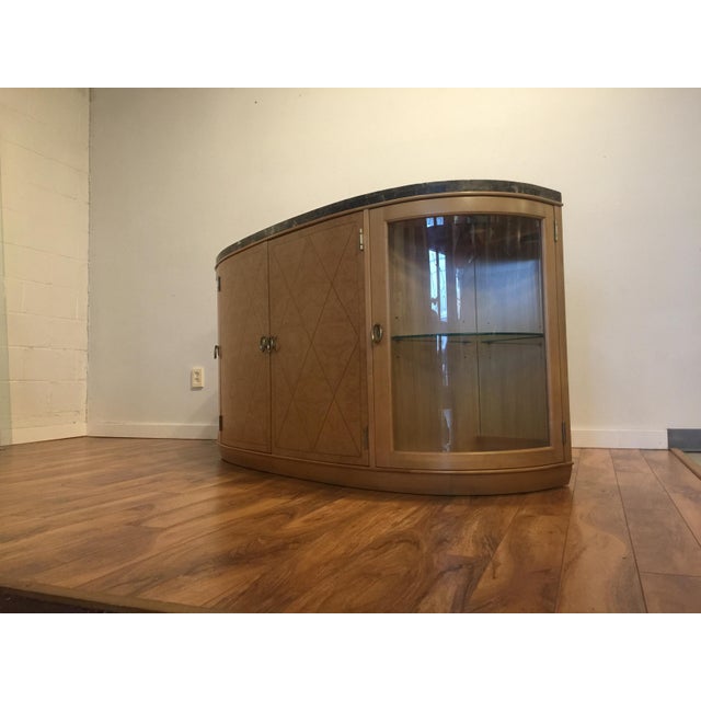 Thomasville Bogart Luxe Collection Burl Wood and Glass Buffet/Sideboard