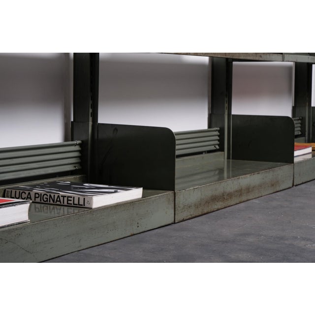 Large Industrial Library Bookcase, 1960s For Sale - Image 16 of 17