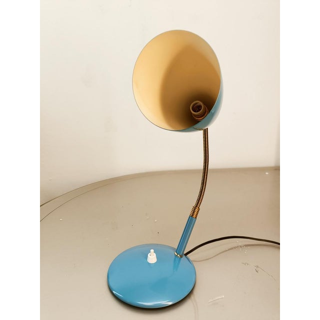 Blue Adjustable Table Lamp For Sale - Image 6 of 16