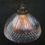 Industrial French Brass and Holophane Glass Pendant Light For Sale - Image 3 of 9