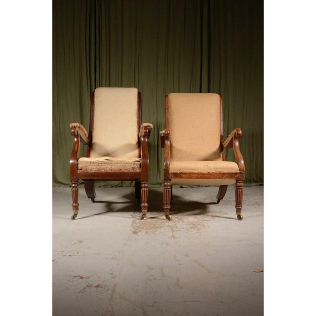 Set of Antique Regency Open Armchairs, 1825 For Sale - Image 4 of 14