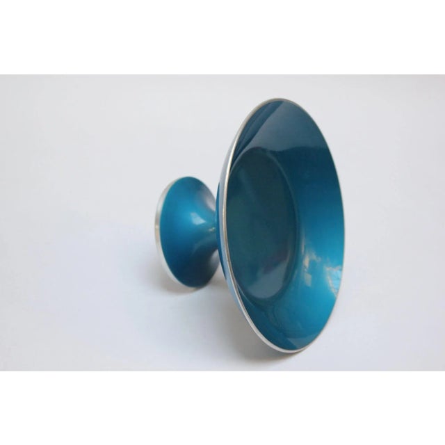 1960s Norwegian Modern Blue Enamel Compote by Bjørn Engø for Emalox For Sale - Image 5 of 8