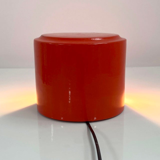 Red Stacking Ceramic Table Lamp from Perdomello, 1970s For Sale - Image 4 of 8