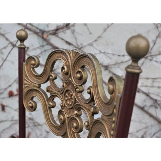 Metal Brass Dining Chair, 1940s For Sale - Image 7 of 10