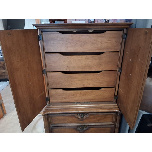 Italian Vintage Stanley Furniture Armoire For Sale - Image 3 of 7