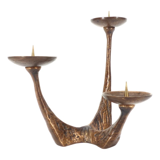 Vintage Brutalist Candleholder, 1960 For Sale